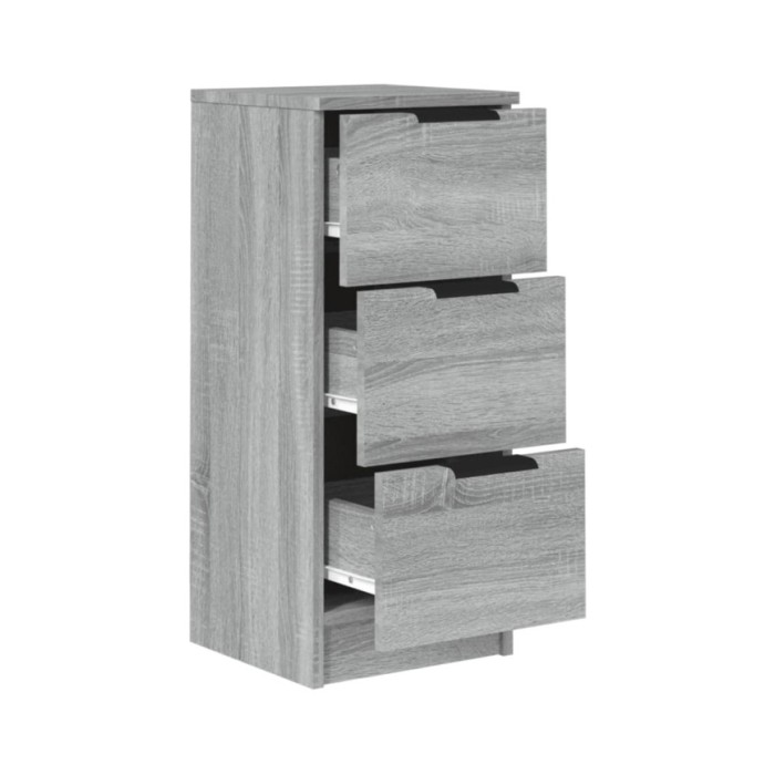 Buffets 2 pcs Sonoma gris 30x30x70 cm Bois d'ingénierie