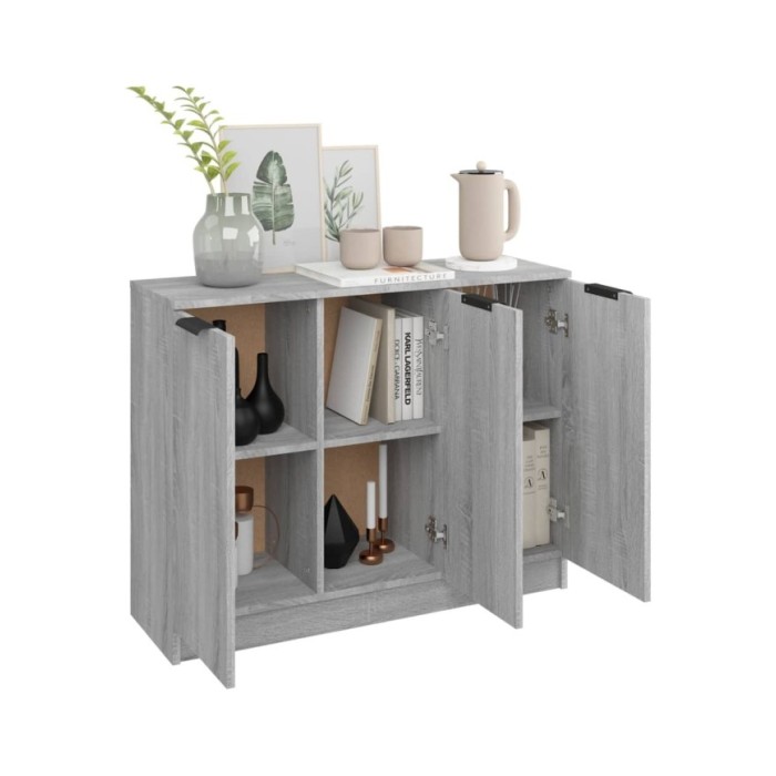 Buffet Sonoma gris 90,5x30x70 cm Bois d'ingénierie