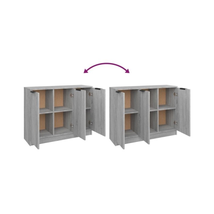 Buffet Sonoma gris 90,5x30x70 cm Bois d'ingénierie