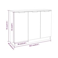 Buffet Sonoma gris 90,5x30x70 cm Bois d'ingénierie