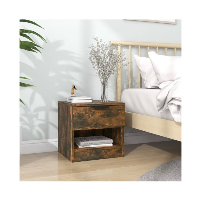 Table de chevet Chêne fumé Bois d'ingénierie