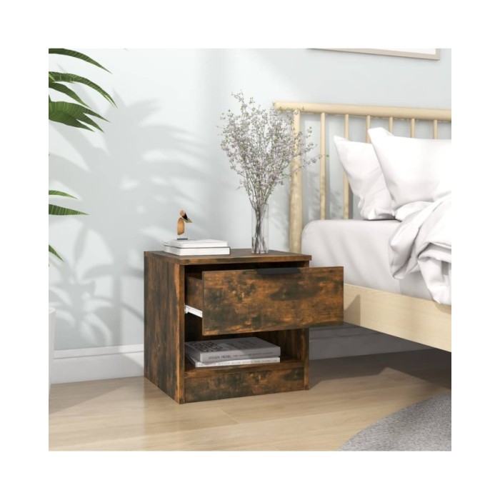 Table de chevet Chêne fumé Bois d'ingénierie