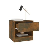 Table de chevet Chêne fumé Bois d'ingénierie