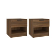 Tables de chevet 2 pcs Chêne marron Bois d'ingénierie
