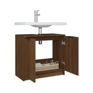 Armoire de bain Chêne fumé 64,5x33,5x59 cm Bois d'ingénierie