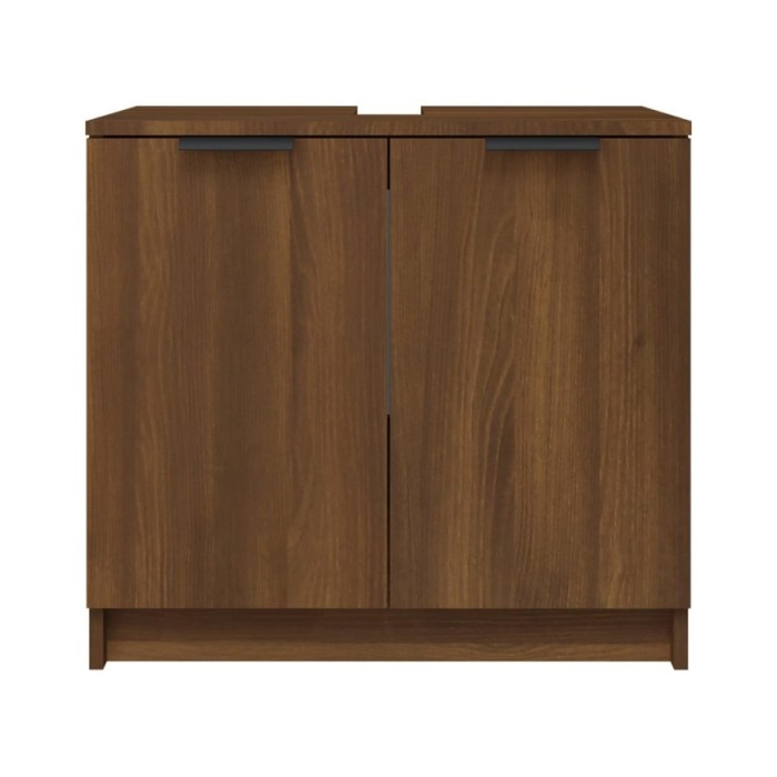 Armoire de bain Chêne fumé 64,5x33,5x59 cm Bois d'ingénierie