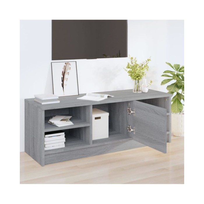 Meuble TV Sonoma gris 102x35,5x36,5 cm Bois d'ingénierie