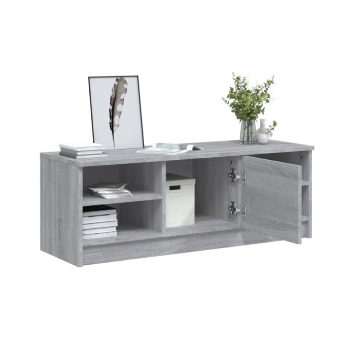 Meuble TV Sonoma gris 102x35,5x36,5 cm Bois d'ingénierie
