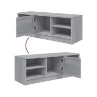 Meuble TV Sonoma gris 102x35,5x36,5 cm Bois d'ingénierie