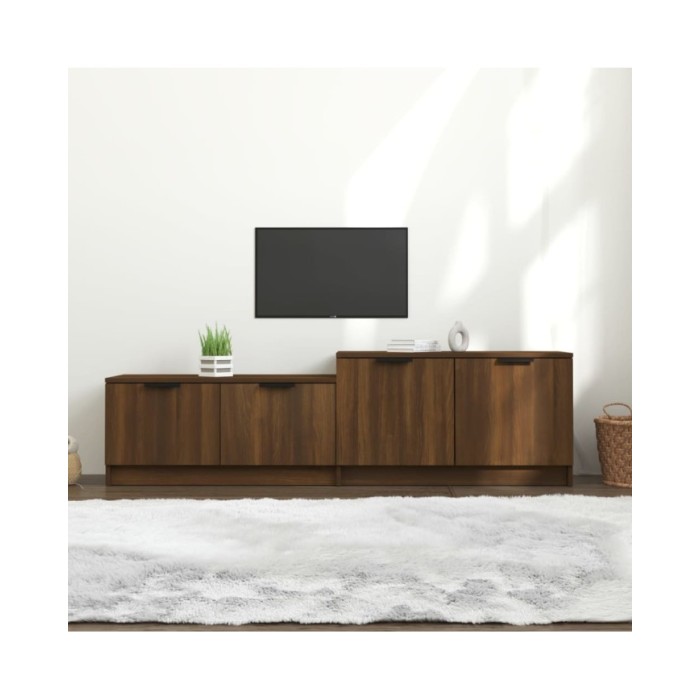Meuble TV Chêne marron 158,5x36x45 cm Bois d'ingénierie