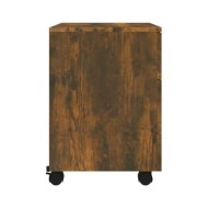 Classeur mobile avec roues Chêne fumé 45x38x54 cm Bois