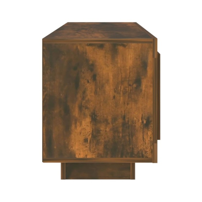 Meuble TV Chêne fumé 102x35x45 cm Bois d'ingénierie