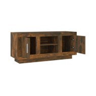 Meuble TV Chêne fumé 102x35x45 cm Bois d'ingénierie