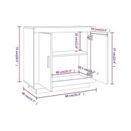 Buffet Sonoma gris 80x40x75 cm Bois d'ingénierie
