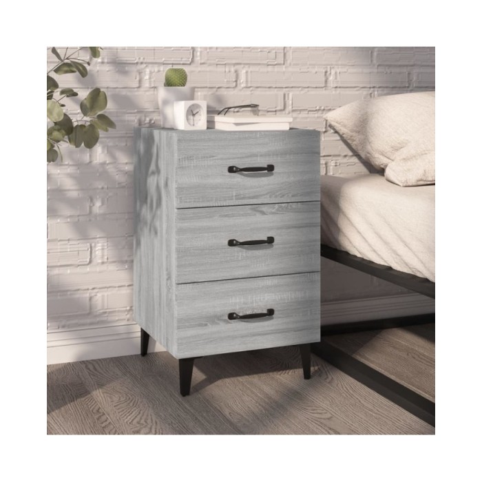 Table de chevet Sonoma gris 40x40x66 cm Bois d'ingénierie