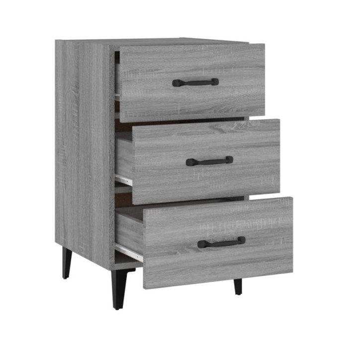 Table de chevet Sonoma gris 40x40x66 cm Bois d'ingénierie