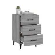 Table de chevet Sonoma gris 40x40x66 cm Bois d'ingénierie