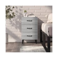 Table de chevet Sonoma gris 40x40x66 cm Bois d'ingénierie