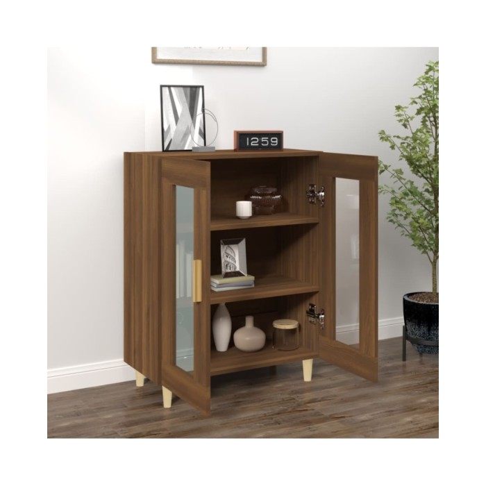 Buffet Chêne marron 69,5x34x90 cm Bois d'ingénierie