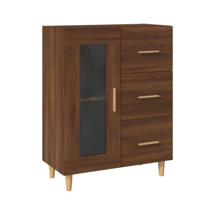 Buffet Chêne marron 69,5x34x90 cm Bois d'ingénierie