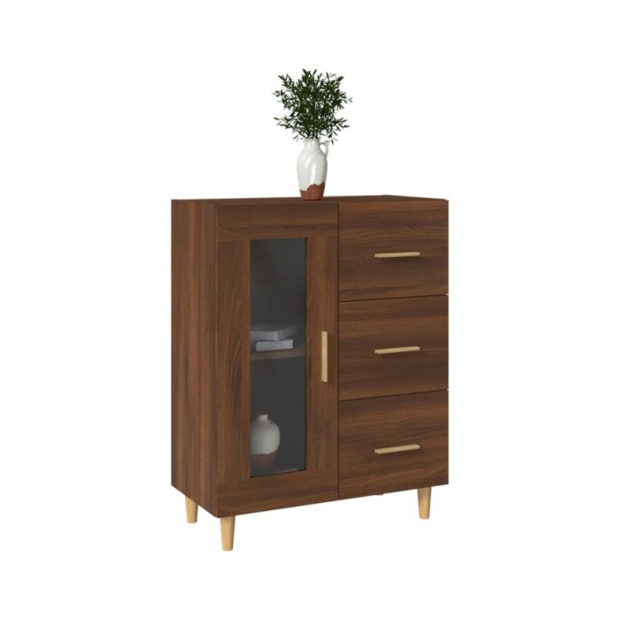 Buffet Chêne marron 69,5x34x90 cm Bois d'ingénierie