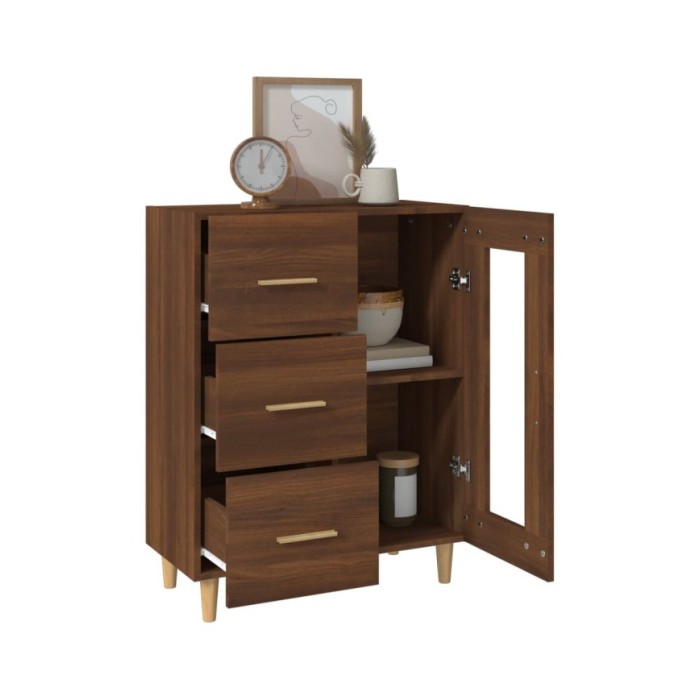 Buffet Chêne marron 69,5x34x90 cm Bois d'ingénierie