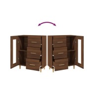 Buffet Chêne marron 69,5x34x90 cm Bois d'ingénierie