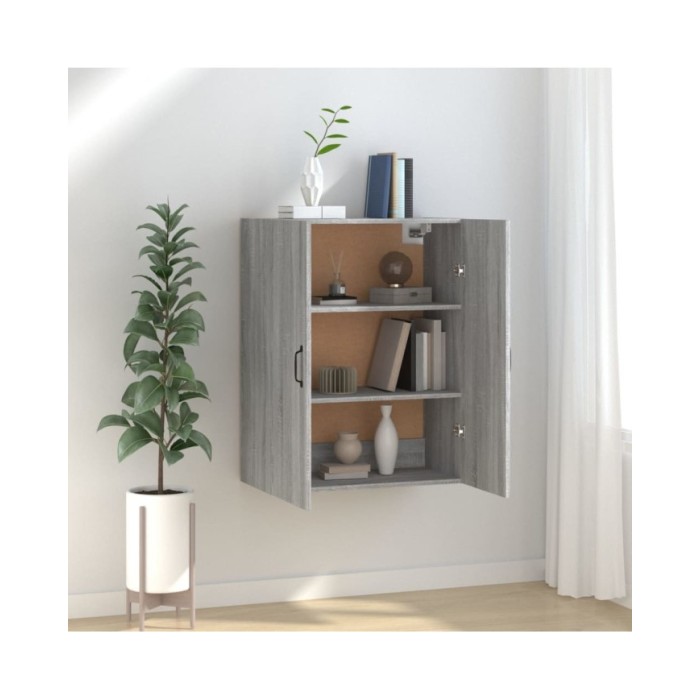 Armoire suspendue Sonoma gris 69,5x34x90 cm Bois d'ingénierie