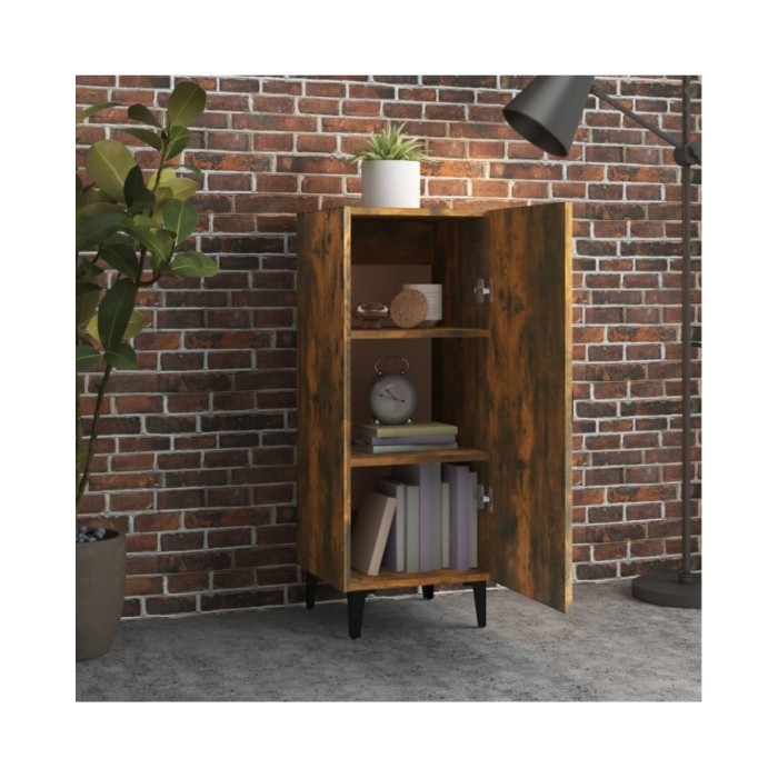 Buffet Chêne fumé 34,5x34x90 cm Bois d'ingénierie