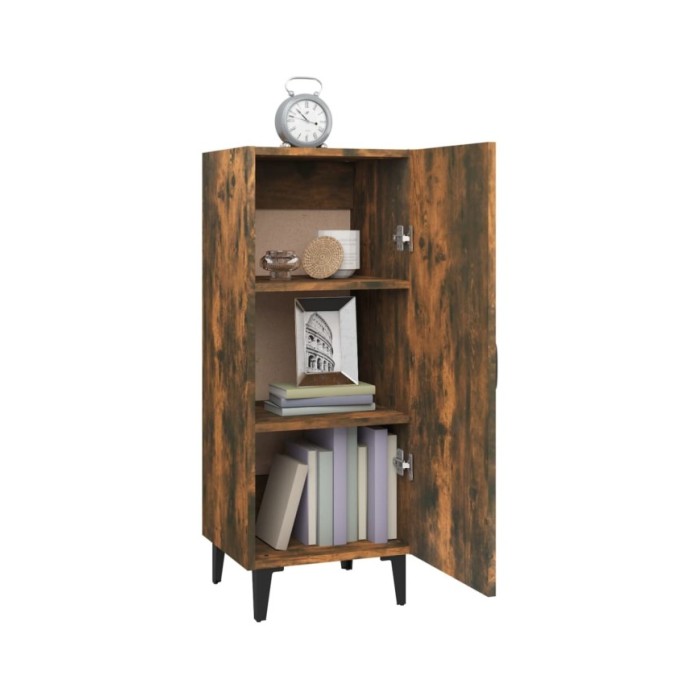 Buffet Chêne fumé 34,5x34x90 cm Bois d'ingénierie