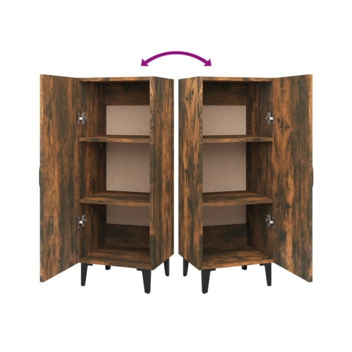 Buffet Chêne fumé 34,5x34x90 cm Bois d'ingénierie
