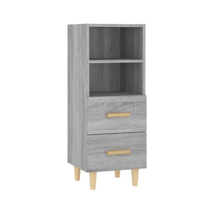 Buffet Sonoma gris 34,5x34x90 cm Bois d'ingénierie