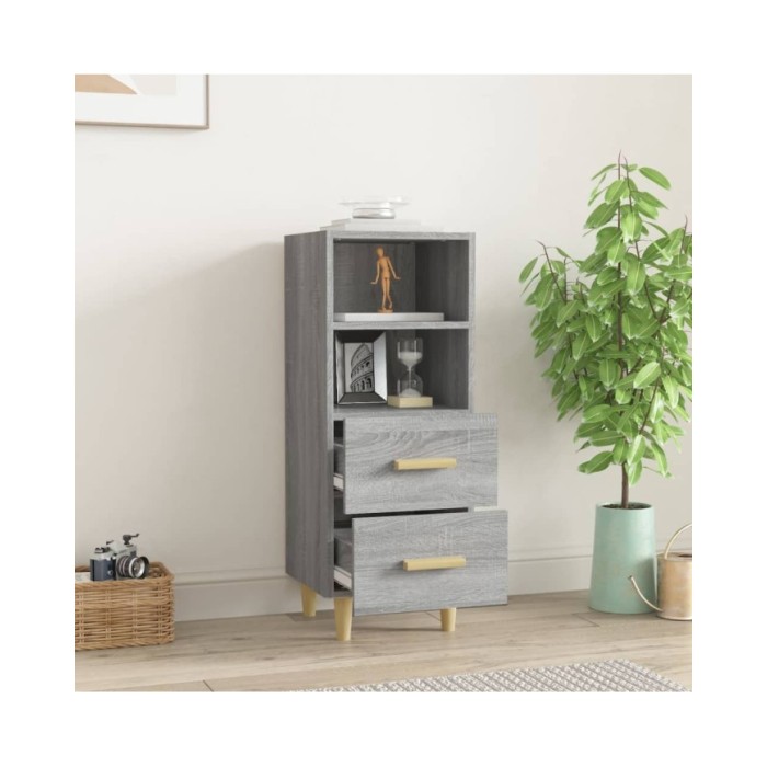 Buffet Sonoma gris 34,5x34x90 cm Bois d'ingénierie
