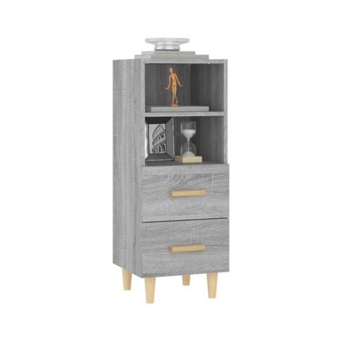 Buffet Sonoma gris 34,5x34x90 cm Bois d'ingénierie