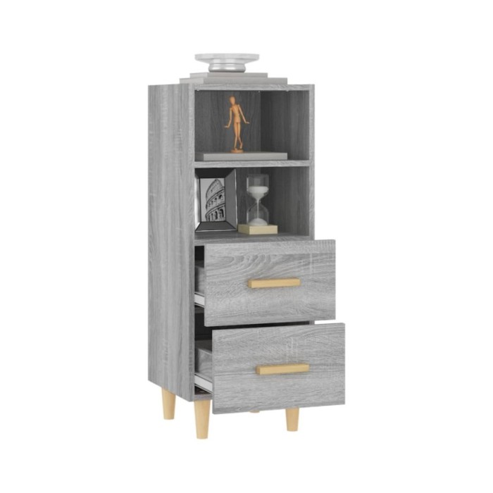 Buffet Sonoma gris 34,5x34x90 cm Bois d'ingénierie