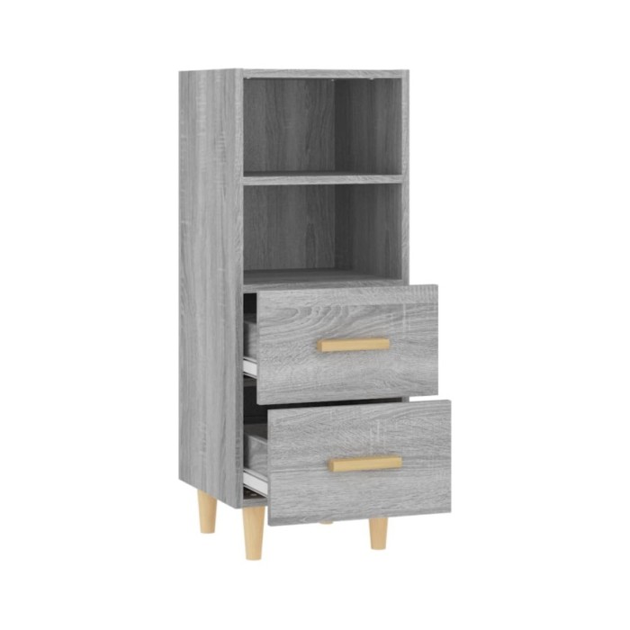 Buffet Sonoma gris 34,5x34x90 cm Bois d'ingénierie