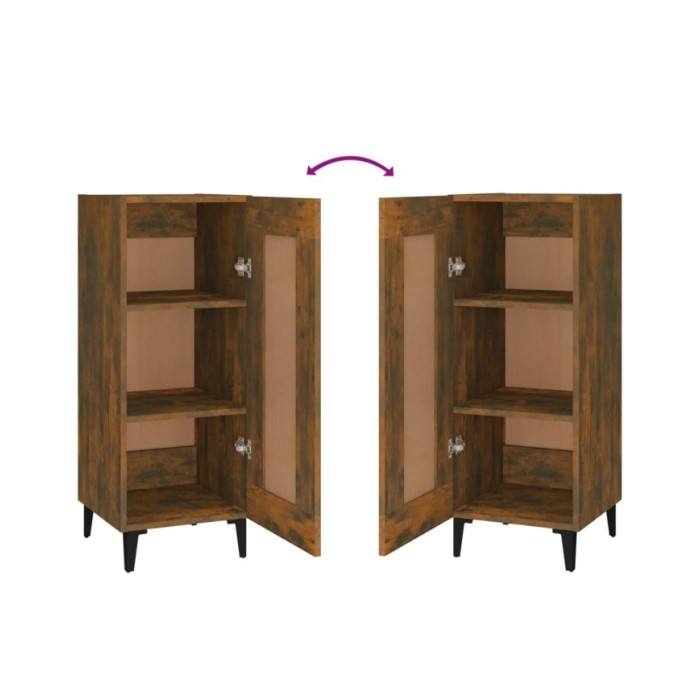 Buffet Chêne fumé 34,5x34x90 cm Bois d'ingénierie