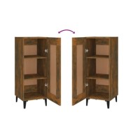 Buffet Chêne fumé 34,5x34x90 cm Bois d'ingénierie