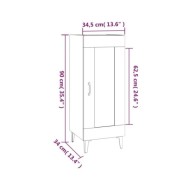 Buffet Chêne fumé 34,5x34x90 cm Bois d'ingénierie