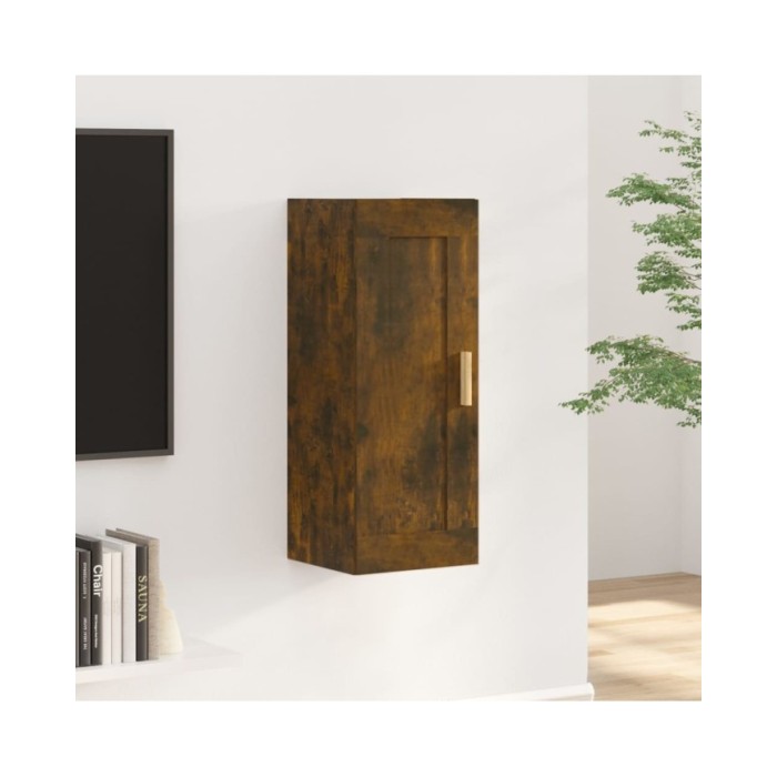 Armoire murale Chêne fumé 35x34x90 cm Bois d'ingénierie