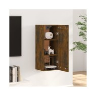 Armoire murale Chêne fumé 35x34x90 cm Bois d'ingénierie