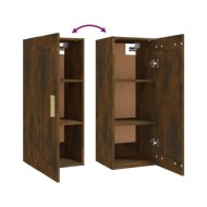 Armoire murale Chêne fumé 35x34x90 cm Bois d'ingénierie