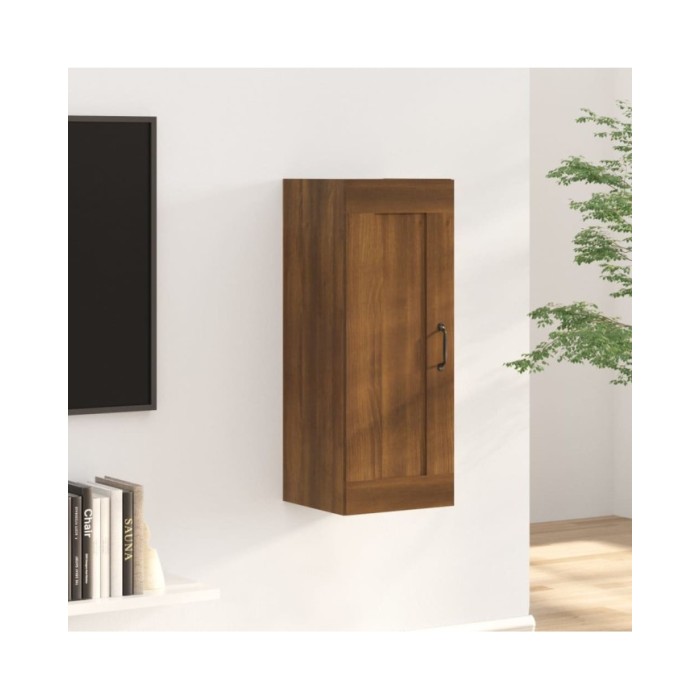 Armoire suspendue Chêne marron 35x34x90 cm Bois d'ingénierie