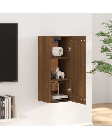 Armoire suspendue Chêne marron 35x34x90 cm Bois d'ingénierie