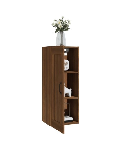 Armoire suspendue Chêne marron 35x34x90 cm Bois d'ingénierie