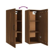 Armoire suspendue Chêne marron 35x34x90 cm Bois d'ingénierie