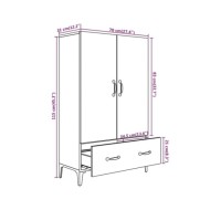 Buffet Sonoma gris 70x31x115 cm Bois d'ingénierie