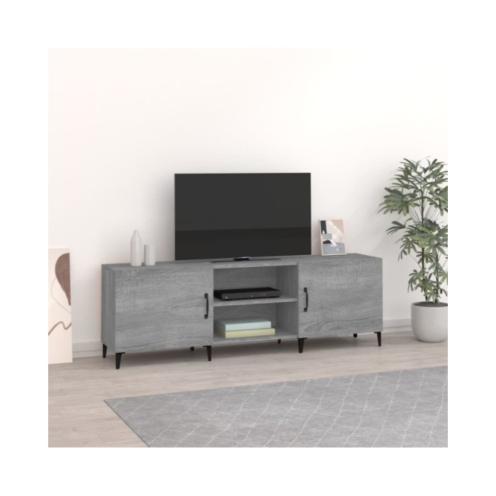 Meuble TV Sonoma gris 150x30x50 cm Bois d'ingénierie