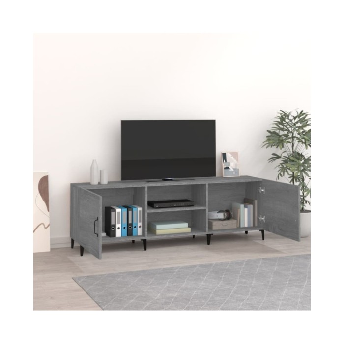 Meuble TV Sonoma gris 150x30x50 cm Bois d'ingénierie