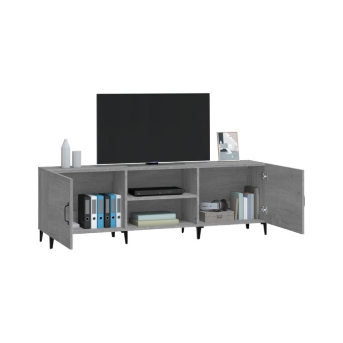 Meuble TV Sonoma gris 150x30x50 cm Bois d'ingénierie